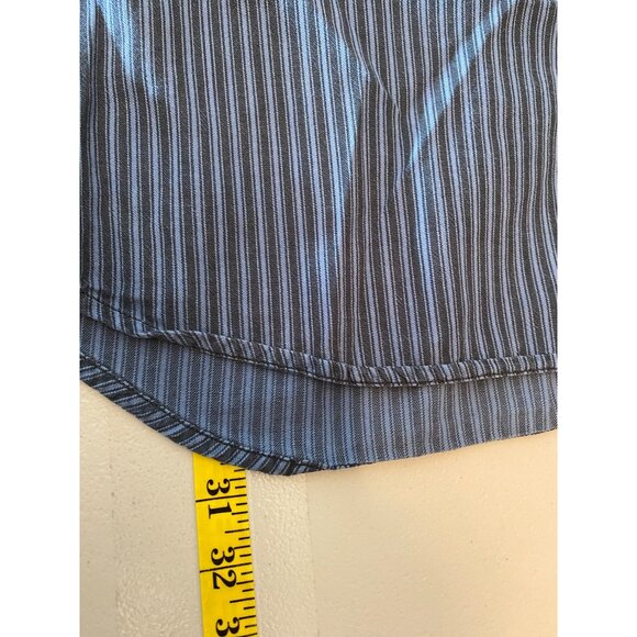 Harley-Davidson Blue Striped Button-Up Shirt Embroidered Logo XL - Picture 6 of 10
